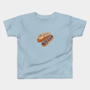 Watercolour eclairs design Kids T-Shirt